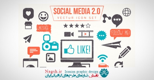 دانلود آیکون و تصاویر فلت زیبا با موضوعات مختلف Social media