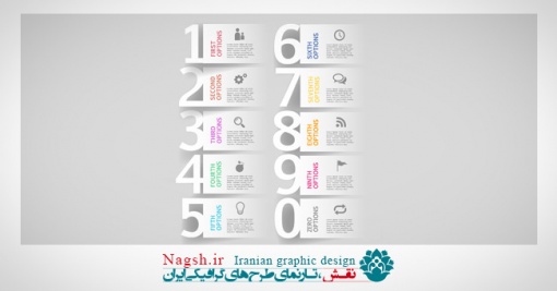 دانلود رایگان وکتور اینفوگرافی اعداد